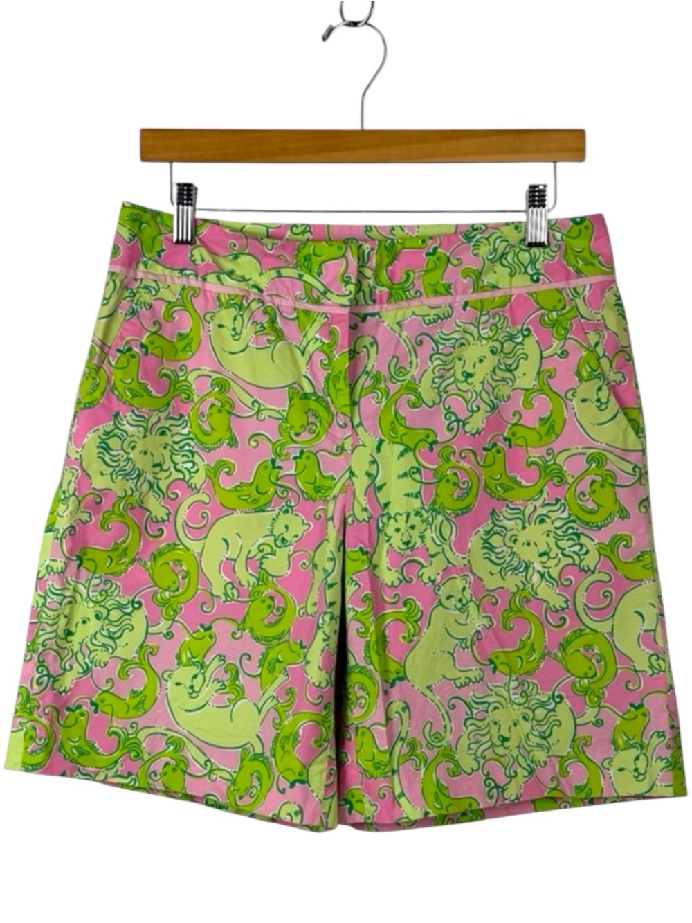 LILLY PULITZER FRIED CATFISH PHIPPS PINK WHITE LABEL Y2K BERMUDA SHORTS